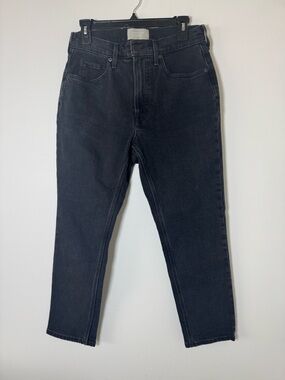 Everlane The Original Cheeky Jean Womens 28 Black Cropped Straight High Rise